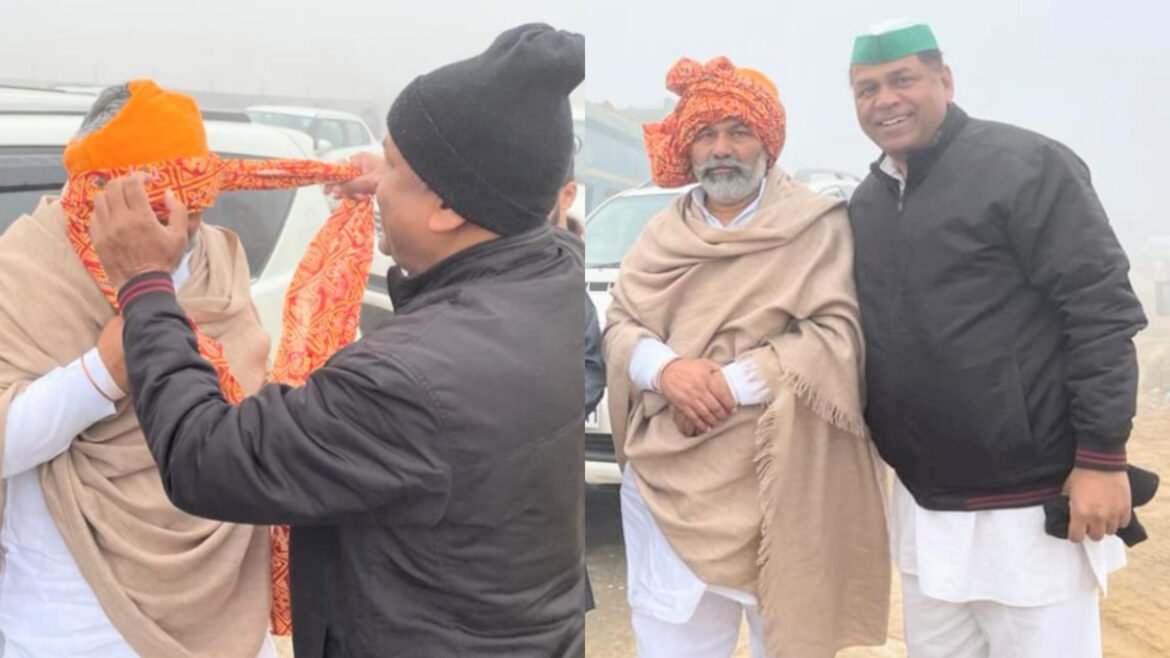 Upendra Singh meets farmer leader Rakesh Tikait, discusses farmer's problems