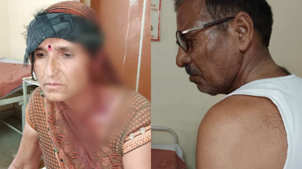 The miscreants beat up the shopkeeper couple for not giving credit, both seriously injured