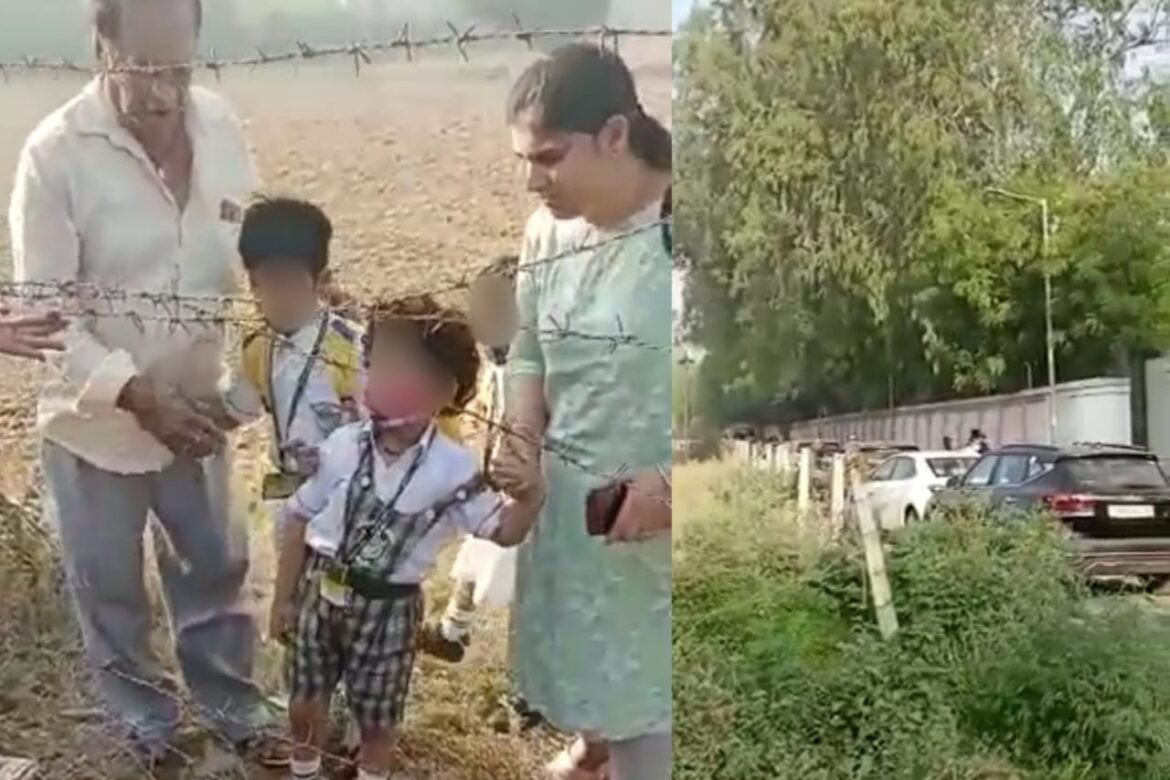 Children go under barbed wire to reach this prestigious school in Agra on time, video goes viral