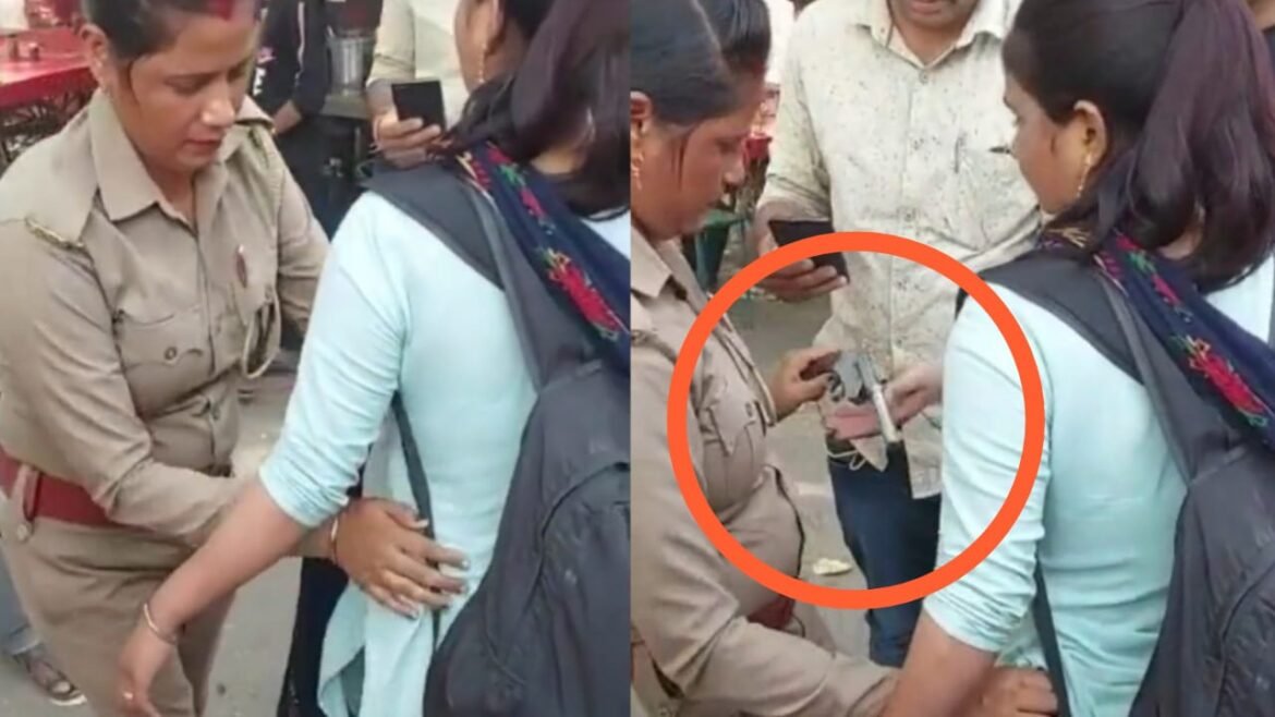 The female teacher was walking with a pistol at the crossroads, something like this happened when the police arrived