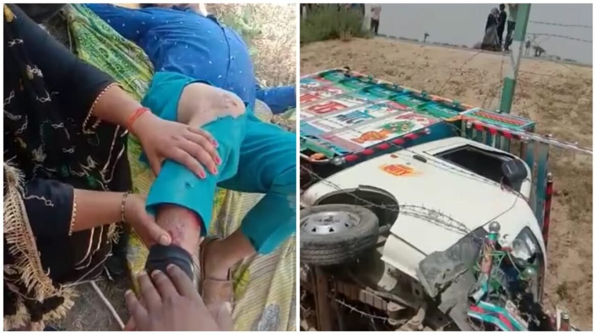 Max full of devotees overturned in a ditch uncontrolled, 5 seriously injured including two women