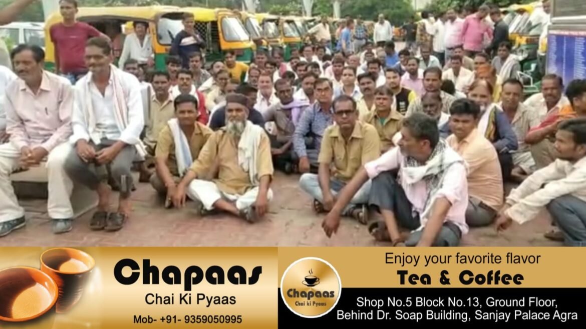 Prepaid booth auto drivers protest at Agra Cantt railway station, accused of snatching livelihood